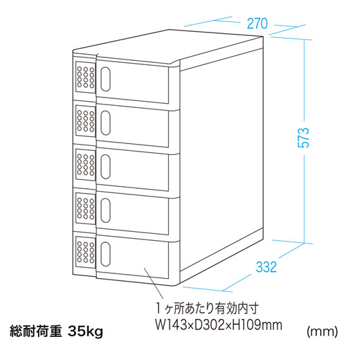 CAI-CAB51 / 電子暗証番号ロック付き個別小型収納キャビネット