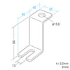 CAI-QL1 床固定金具(4個) CAI-QL1 / 床固定金具(4個)
