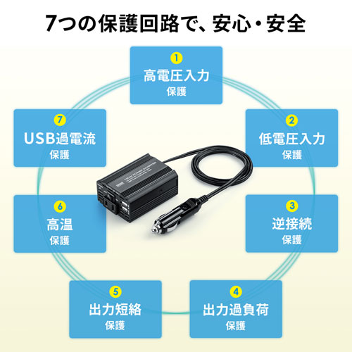 CAR-CHR80AC / カーインバーター（120W）