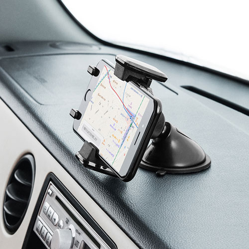 CAR-HLD11BK / スマートフォン用車載ホルダー（手帳型ケース対応・オンダッシュタイプ）