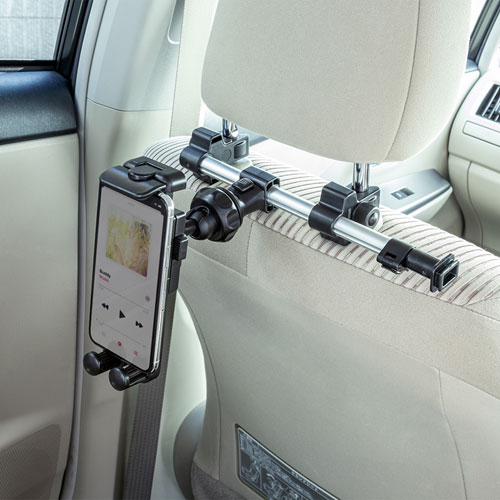 車の後部座席にタブレットを設置できる車載ホルダーを発売 サンワサプライ株式会社