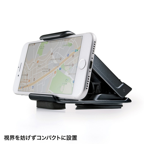 CAR-HLD9BK / スマートフォン用クリップ型車載ホルダー（強力ゲル吸盤）