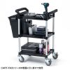 CART-FA3ST1BK / 3段式ワゴン用蓋付きサイドBOX（大・ブラック）