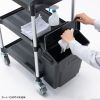 CART-FA3ST1BK / 3段式ワゴン用蓋付きサイドBOX（大・ブラック）