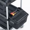CART-FA3ST2BK 3段式ワゴン用蓋付きサイドBOX(小・ブラック) CART-FA3ST2BK / 3段式ワゴン用蓋付きサイドBOX(小・ブラック)