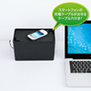 CB-BOXP1BKN2 ケーブル&タップ収納ボックス(Sサイズ・ブラック) CB-BOXP1BKN2 / ケーブル&タップ収納ボックス(Sサイズ・ブラック)