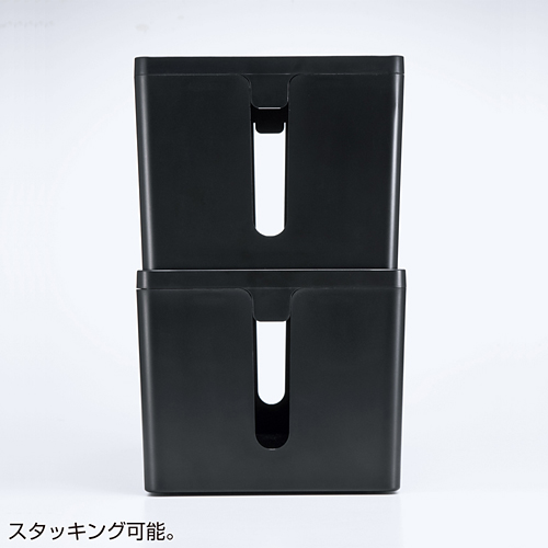 CB-BOXP1BK / ケーブル＆タップ収納ボックス（ブラック）