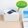 CB-BOXP1WN2 ケーブル&タップ収納ボックス(Sサイズ・ホワイト) CB-BOXP1WN2 / ケーブル&タップ収納ボックス(Sサイズ・ホワイト)