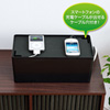 CB-BOXP2BKN2 ケーブル&タップ収納ボックス(Mサイズ・ブラック) CB-BOXP2BKN2 / ケーブル&タップ収納ボックス(Mサイズ・ブラック)