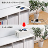 CB-BOXP2WN2 ケーブル&タップ収納ボックス(Mサイズ・ホワイト) CB-BOXP2WN2 / ケーブル&タップ収納ボックス(Mサイズ・ホワイト)