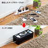 CB-BOXP3BKN2 ケーブル&タップ収納ボックス(Lサイズ・ブラック) CB-BOXP3BKN2 / ケーブル&タップ収納ボックス(Lサイズ・ブラック)
