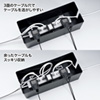 CB-BOXP3BKN2 ケーブル&タップ収納ボックス(Lサイズ・ブラック) CB-BOXP3BKN2 / ケーブル&タップ収納ボックス(Lサイズ・ブラック)