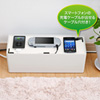 CB-BOXP3WN2 ケーブル&タップ収納ボックス(Lサイズ・ホワイト) CB-BOXP3WN2 / ケーブル&タップ収納ボックス(Lサイズ・ホワイト)