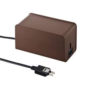 CB-BOXP8BR / ケーブル&タップ収納ボックス(ブラウン)