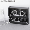 CB-BOXS5BK ケーブル&タップ収納ボックス(2段・ブラック) CB-BOXS5BK / ケーブル&タップ収納ボックス(2段・ブラック)