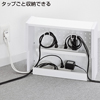 CB-BOXS5W / ケーブル＆タップ収納ボックス（2段・ホワイト）
