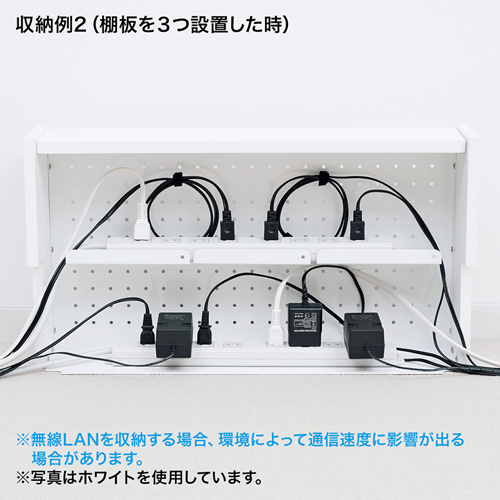 CB-BOXS6BKN / ケーブル＆タップ収納ボックス（ブラック）