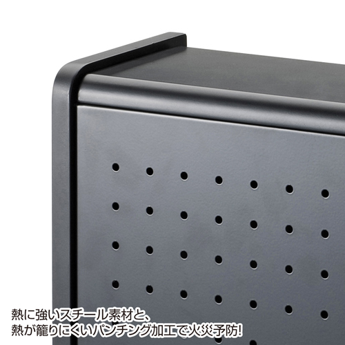 CB-BOXS6BK / ケーブル＆タップ収納ボックス（ブラック）
