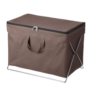 CB-BOXTW1BR / 折りたたみ式蓋付き手荷物収納ボックス(ブラウン)