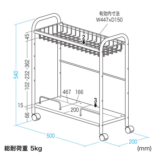 CB-WG1 / 配線収納マルチワゴン