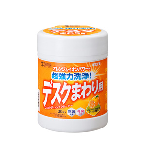 CD-WT9KS【ウェットティッシュ（除菌用）】食添用アルコール＋緑茶エキスで除菌と消臭W効果のウェットティッシュ。30枚。｜サンワサプライ株式会社