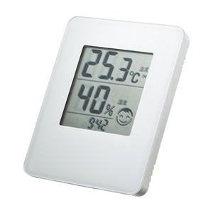 CHE-TPHU3 / デジタル温湿度計(外部温測定センサー付き・ホワイト)