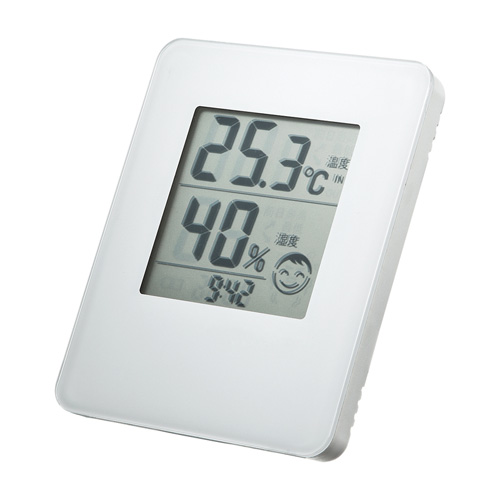 CHE-TPHU3 / デジタル温湿度計（外部温測定センサー付き・ホワイト）