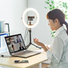 CMS-STN2BK WEBカメラ用LEDライト付きスタンド(テレワーク) CMS-STN2BK / WEBカメラ用LEDライト付きスタンド(テレワーク)