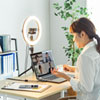CMS-STN2BK WEBカメラ用LEDライト付きスタンド(テレワーク) CMS-STN2BK / WEBカメラ用LEDライト付きスタンド(テレワーク)
