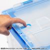 CNT-CV50CL / 折りたたみコンテナ　50リットルふた付き  クリア色
