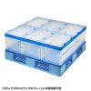 CNT-CV50CL / 折りたたみコンテナ　50リットルふた付き  クリア色