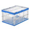 CNT-CV75CL / 折りたたみコンテナ　75リットルふた付き クリア色