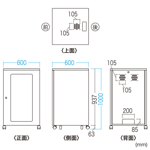 CP-103 / 19インチマウントボックス（H1000・19U）