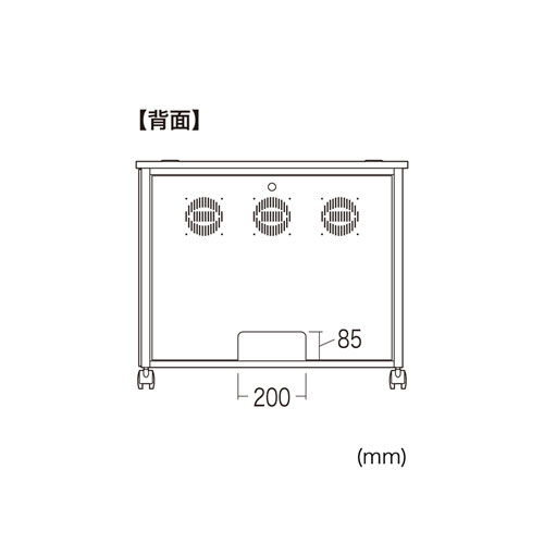 CP-401 / 機器収納ボックス（W800・木目天板×ホワイトフレーム）