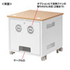 CP-501 19インチマウントボックス(10U・D600・木目天板×ホワイトフレーム) CP-501 / 19インチマウントボックス(10U・D600・木目天板×ホワイトフレーム)