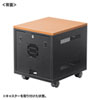 CP-KBOX4BK 小型機器収納ボックス(W400・D450mm・木目天板) CP-KBOX4BK / 小型機器収納ボックス(W400・D450mm・木目天板)