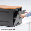 CP-KBOX5BK 小型機器収納ボックス(W400・D600mm・木目天板) CP-KBOX5BK / 小型機器収納ボックス(W400・D600mm・木目天板)