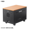 CP-KBOX5BK 小型機器収納ボックス(W400・D600mm・木目天板) CP-KBOX5BK / 小型機器収納ボックス(W400・D600mm・木目天板)