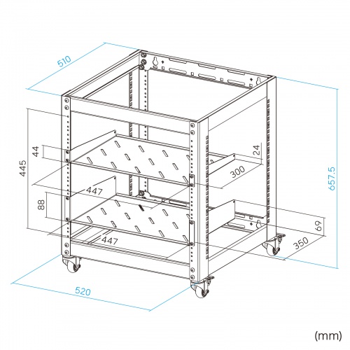 CP-NWR10UBK / ネットワークラックキャビネット(10U)