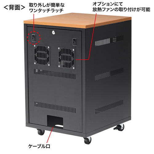 CP-SBOX4572 / 扉付き機器収納ボックス(W450・H720・木目天板)