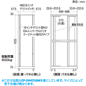 CP-SV3610 / 19インチサーバーラック(36U)