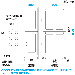 CP-SV3690 / 19インチサーバーラック(36U)