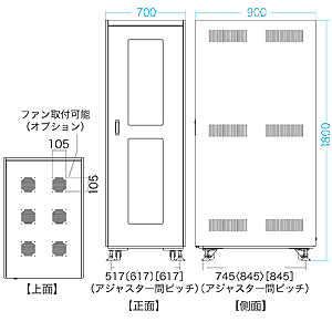 CP-SV7090 / 19インチサーバーラック