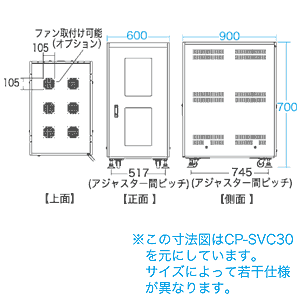 CP-SVC10 / コンパクト19インチサーバーラック（受注生産）
