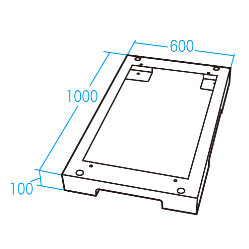 CP-SVCB6010BKN / チャンネルベース（奥行き1000mm用）ブラック