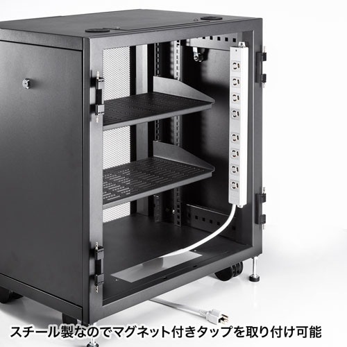 CP-SVCBOX4BK / 小型19インチマウントボックス(12U　D450)