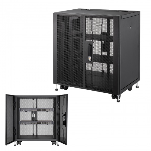 CP-SVCBOX4BK / 小型19インチマウントボックス(12U　D450)