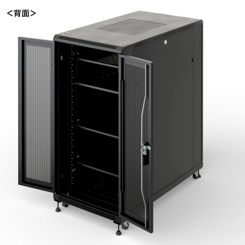 CP-SVCK2411BK / 前後観音扉19インチサーバーラック(24U)