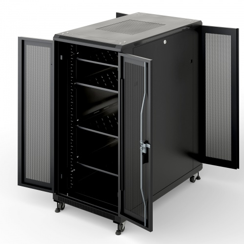 CP-SVCK2411BK / 前後観音扉19インチサーバーラック(24U)