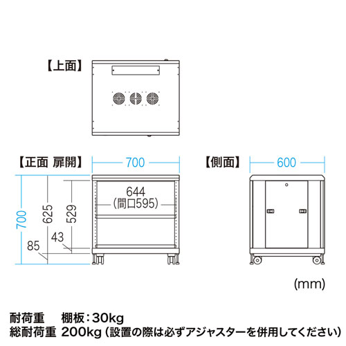 CP-SVCMULT1 / マルチ収納ラック（H700mm）